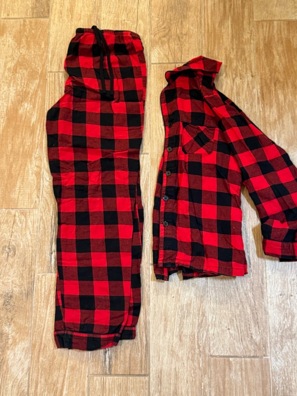 Wondershop Red and Black Buffalo Plaid Kids Pajama Set